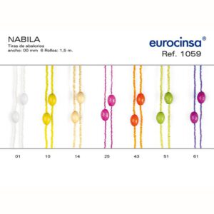 1059-TIRAS DE ABALORIOS NABILA Ancho 00mm. 6ud. x 1,50m.