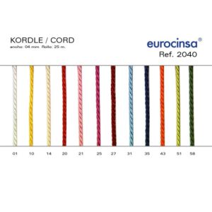 2040-Rollo CINTA KORDLE Ancho 04mm. 25m.