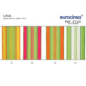 2122-Rollo CINTA LINA Ancho 40mm. 15m. CON ALAMBRE