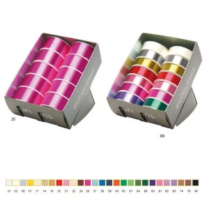 2410E-Estuche CINTA POLIPROPILENO LISO Ancho 13mm. 20 Rollos x 10m.