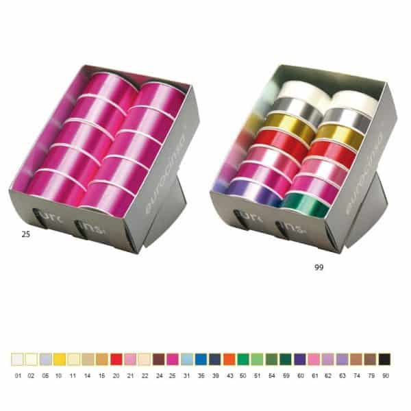 2410E-Estuche CINTA POLIPROPILENO LISO Ancho 13mm. 20 Rollos x 10m.