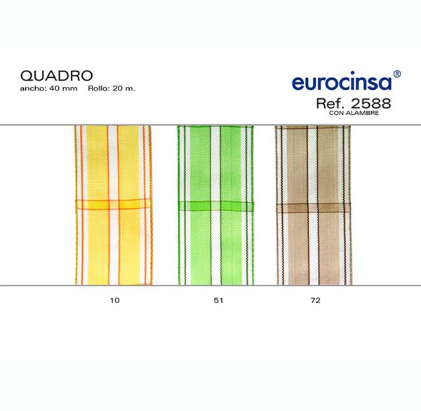 2588-Rollo CINTA QUADRO Ancho 40mm. 20m. CON ALAMBRE