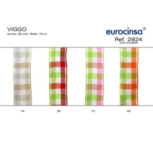 2924-Rollo CINTA VIGGO Ancho 25mm. 15m. CON ALAMBRE