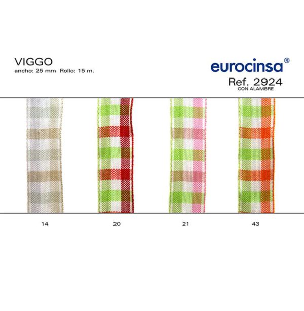 2924-Rollo CINTA VIGGO Ancho 25mm. 15m. CON ALAMBRE
