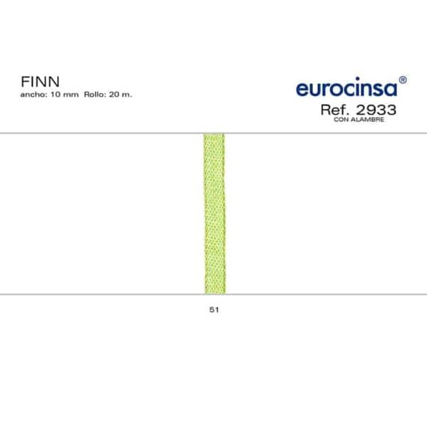 2933-Rollo CINTA FINN Ancho 10mm. 20m. CON ALAMBRE
