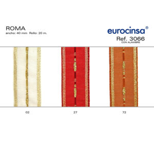 3066-Rollo CINTA ROM Ancho 40mm. 20m. CON ALAMBRE