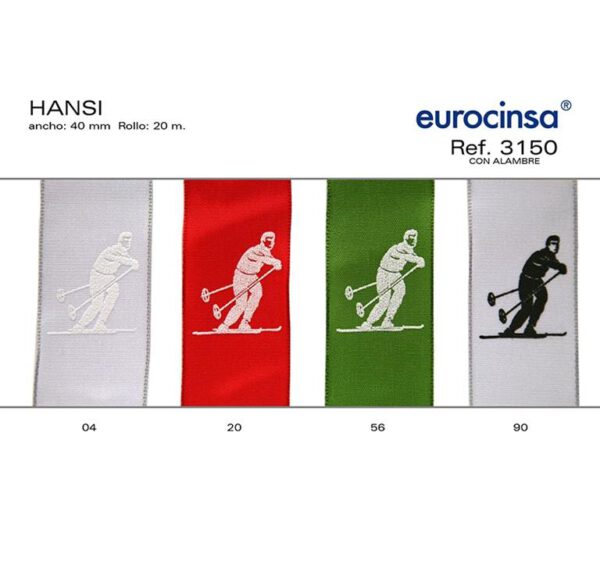 3150-Rollo CINTA HANSI Ancho 40mm. 20m. CON ALAMBRE