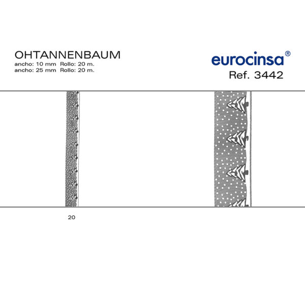3442-Rollo CINTA OHTANNENBAUM Ancho 10mm. 20m.