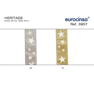 3907-Rollo CINTA HERITAGE Ancho 25mm. 20m.