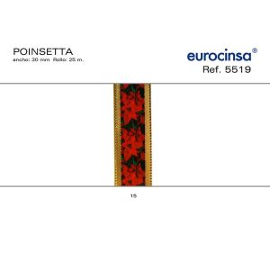 5519-Rollo CINTA POINSETTIA Ancho 30mm. 25m.