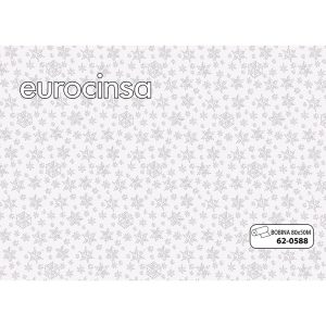 620588-Bobina POLIPROPILENO TRANSPARENTE DISEÑO NAVIDAD IMPRESO COLOR BLANCO 35micras 80cm x 50m.
