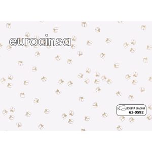 620592-Bobina POLIPROPILENO TRANSPARENTE DISEÑO NAVIDAD IMPRESO COLOR ORO 35micras 80cm x 50m.