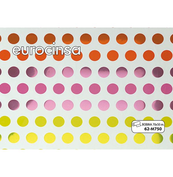 62M750-Bobina POLIPROPILENO METALIZADO IMPRESO 30micras 70cm x 50m.