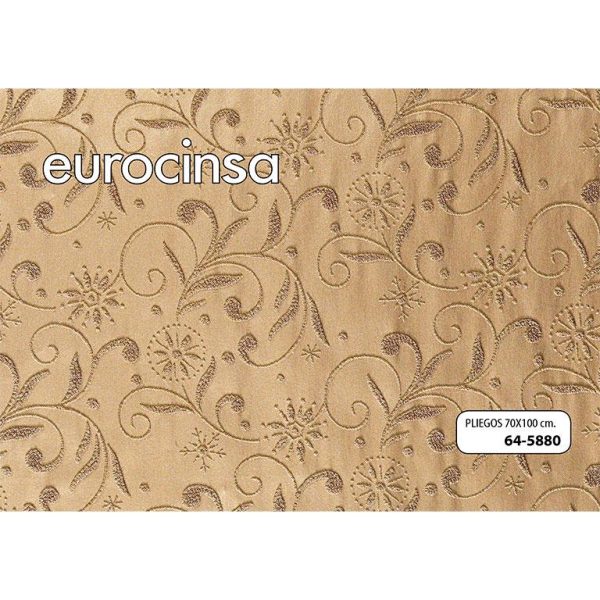 5880-PAPEL ESPECIAL FLOCADO CON PURPURINA 70x100cm.