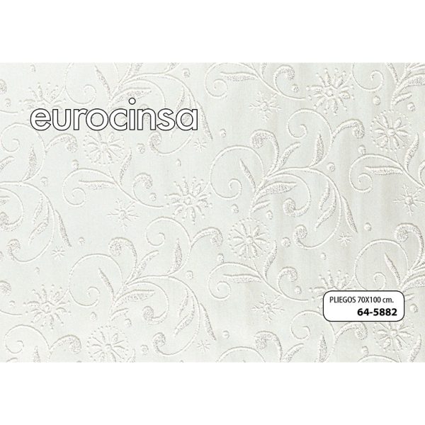 5882-PAPEL ESPECIAL FLOCADO CON PURPURINA 70x100cm.