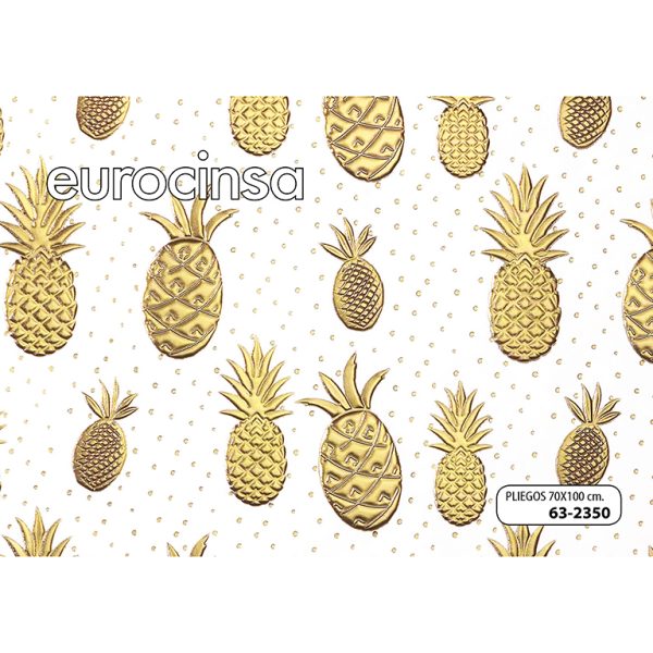 2350-PAPEL KRAFT BLANCO CON RELIEVE E IMPRESIÓN AL CALOR