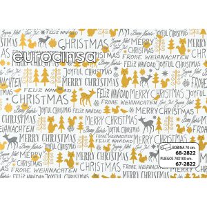 682822-BOBINA PAPEL METALIZADO NAVIDAD