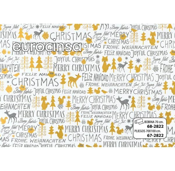 682822-BOBINA PAPEL METALIZADO NAVIDAD