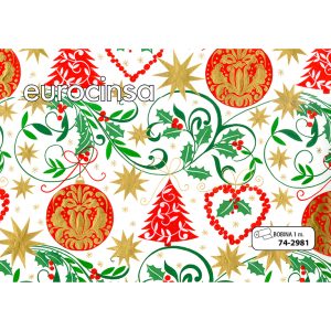 742981-Bobina JUGUETERA PAPEL FANTASIA NAVIDAD 1m. x 14,3-14,8kg.