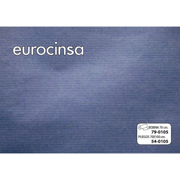 0105-PAPEL KRAFT OSCURO IMPRESION AZUL OSCURO