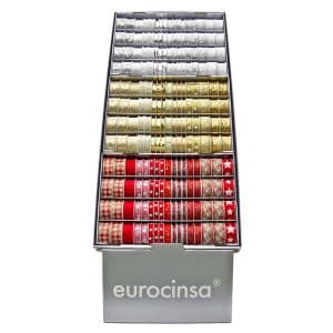 2127M-MUEBLE 3 BANDEJAS CINTA TEXTIL NAVIDAD SURTIDO Ancho 15mm. 72 Rollos de 4m. Ancho 25mm. 60 Rollos de 3m. Ancho 40mm. 72 Rollos de 2m.