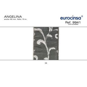 9941-Rollo CINTA ANGELINA Ancho 60mm. 15m. CON ALAMBRE