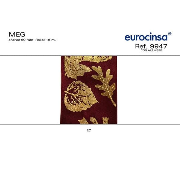 9947-Rollo CINTA MEG Ancho 60mm. 15m. CON ALAMBRE