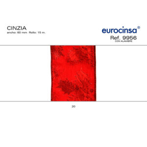 9956-Rollo CINTA CINZIA Ancho 60mm. 15m. CON ALAMBRE