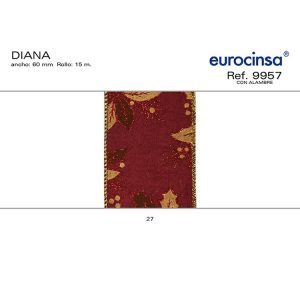 9957-Rollo CINTA DIANA Ancho 60mm. 15m. CON ALAMBRE