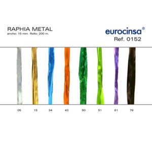 0152-Rollo CINTA POLYRAPHIA METALIZADA Ancho 15mm. 200m.