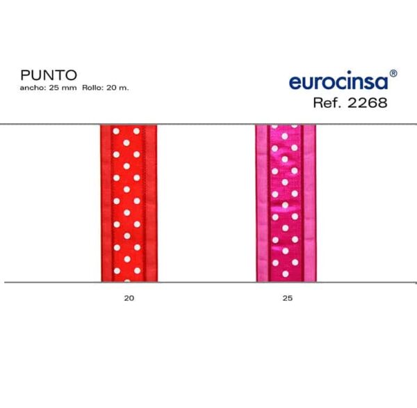 2268-Rollo CINTA PUNTO Ancho 25mm. 20m.