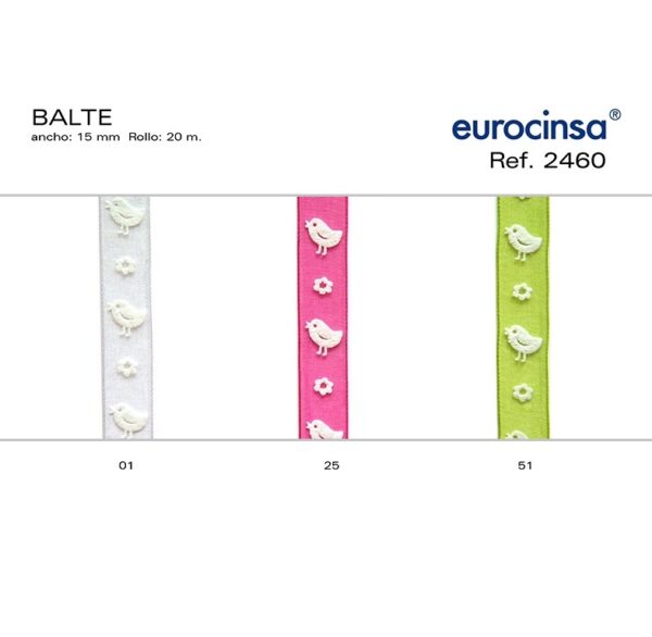 2460-Rollo CINTA BALTE Ancho 15mm. 20m.