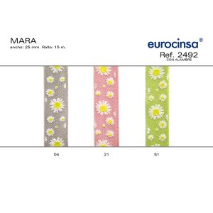 2492-Rollo CINTA MARA Ancho 25mm. 15m. CON ALAMBRE