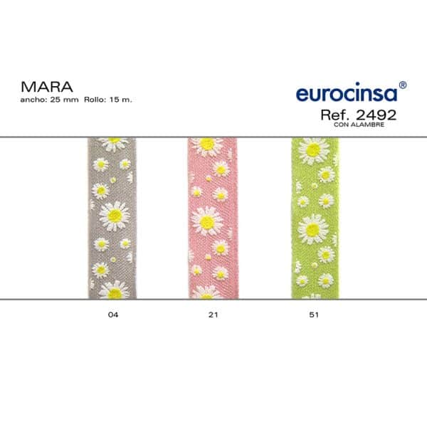 2492-Rollo CINTA MARA Ancho 25mm. 15m. CON ALAMBRE