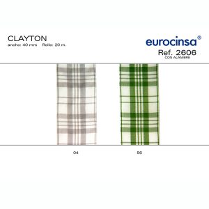 2606-Rollo CINTA CLAYTON Ancho 40mm. 20m. CON ALAMBRE