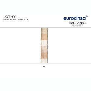 2788-Rollo CINTA LOTHY Ancho 15mm. 20m. CON ALAMBRE