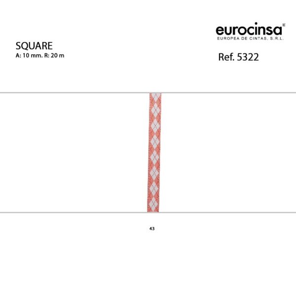 5322-Rollo CINTA SQUARE Ancho 10mm. 20m.