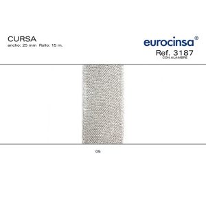 3187-Rollo CINTA CURSA Ancho 25mm. 15m. CON ALAMBRE