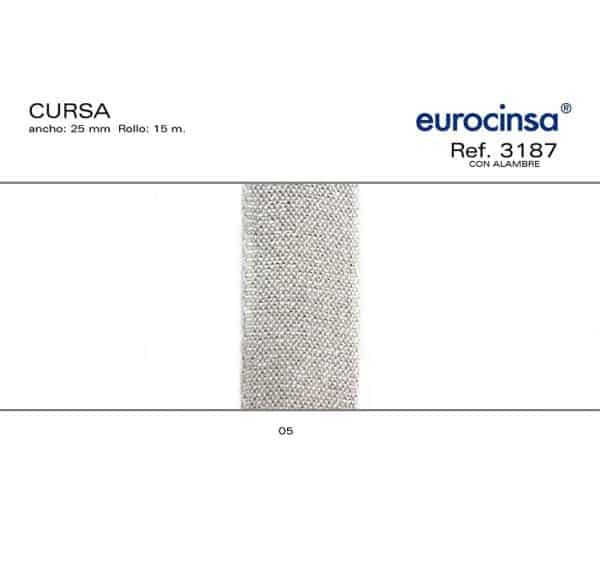 3187-Rollo CINTA CURSA Ancho 25mm. 15m. CON ALAMBRE