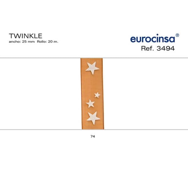 3494-Rollo CINTA TWINKLE Ancho 25mm. 20m.