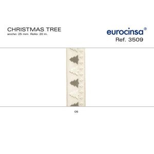 3509-Rollo CINTA XMAS TREE Ancho 25mm. 20m.