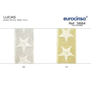 3684-Rollo CINTA LUCAS Ancho 40mm. 15m. CON ALAMBRE