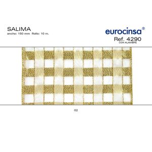 4290-Rollo CINTA SHALIMA Ancho 150mm. 10m. CON ALAMBRE