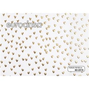 PBX314-Bobina PAPEL KRAFT BLANCO CON RELIEVE E IMPRESIÓN AL CALOR 50 METROS