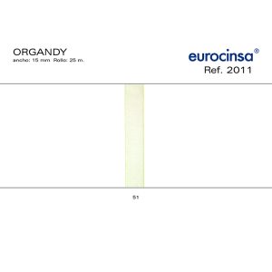 2011-Rollo CINTA ORGANDY Ancho 15mm. 25m.