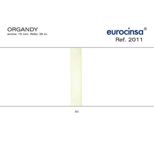 2011-Rollo CINTA ORGANDY Ancho 15mm. 25m.