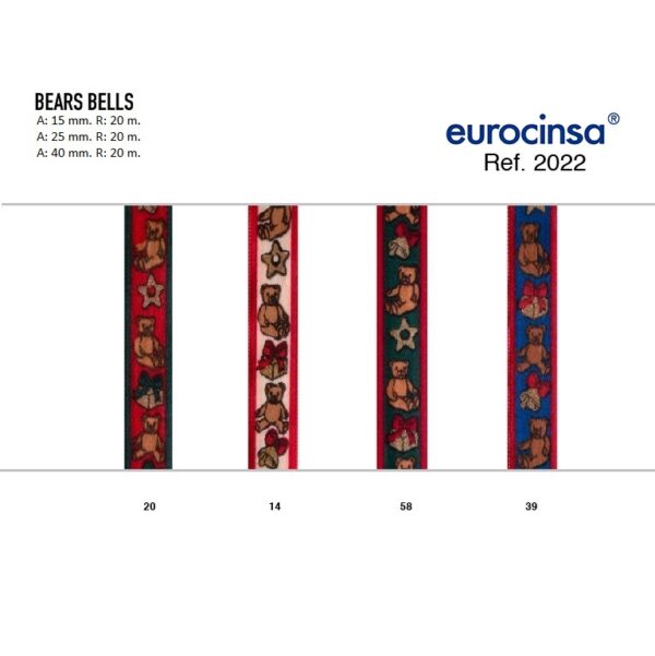 2022-Rollo CINTA BEARS BELLS Ancho 25/40mm. 20m.