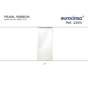 2203-Rollo CINTA PEARLRIBON Ancho 40mm. 10m.