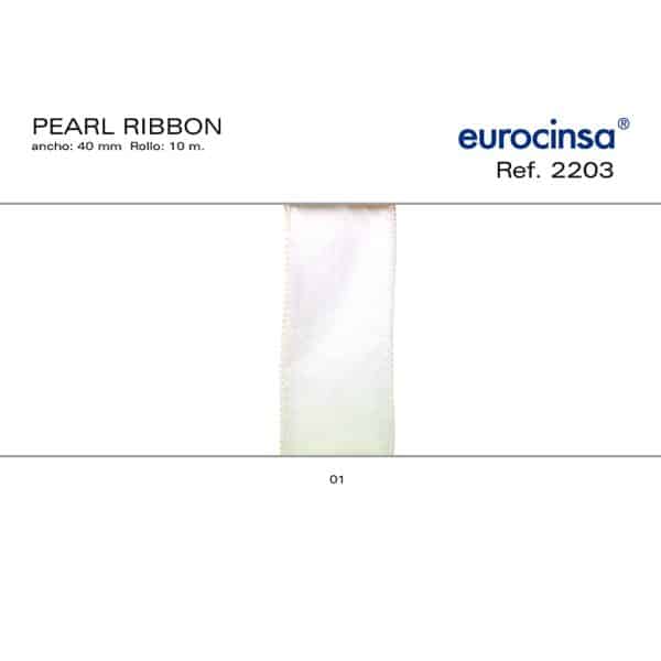2203-Rollo CINTA PEARLRIBON Ancho 40mm. 10m.