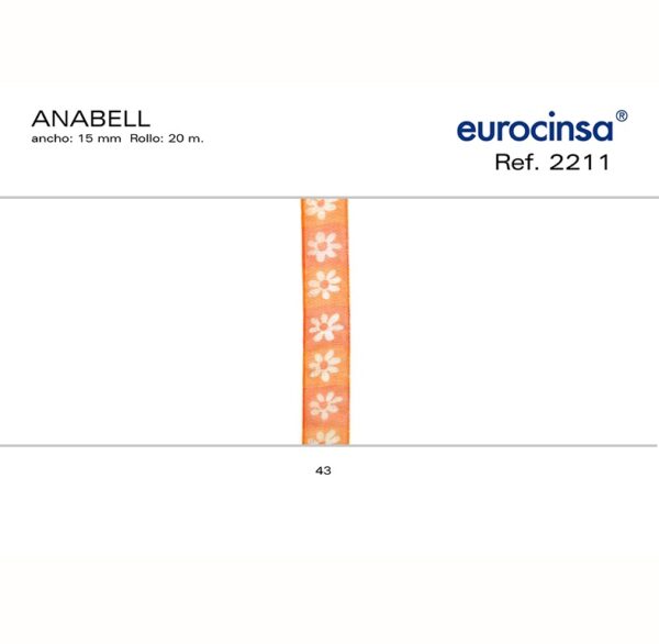 2211-Rollo CINTA ANABELL Ancho 15mm C-43 20m.